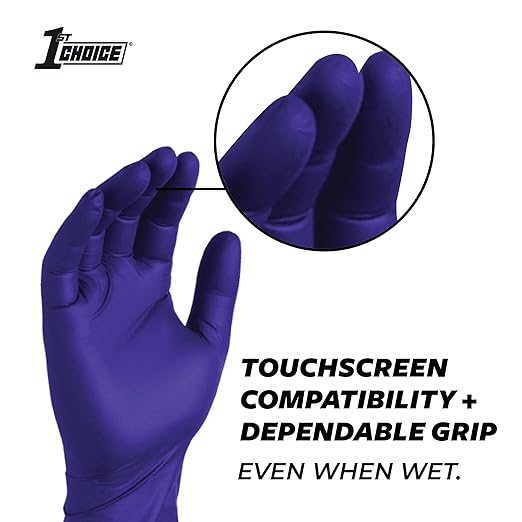 1st Choice Nitrile Disposable Gloves Indigo Nitrile Medium Gloves Disposable Latex Free Exam Grade Gloves 2 Boxes of 100