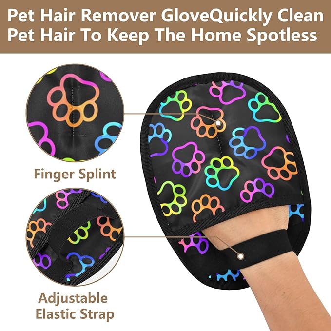 CHPGPUG Paw Pet Hair Removal Glove for Cats & Dogs Reusable Pet Hair Removal Glove pet Hair Electrostatic Gloves