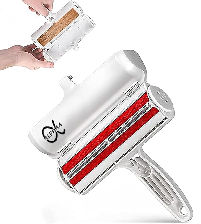 ALPHAA Pet Hair Remover - Roller Pet Hair Remover and Reusable Lint Roller Effortlessly Eliminate Fur from Furniture, Carpets, and Clothing - A Must-Have for Pet Owner
