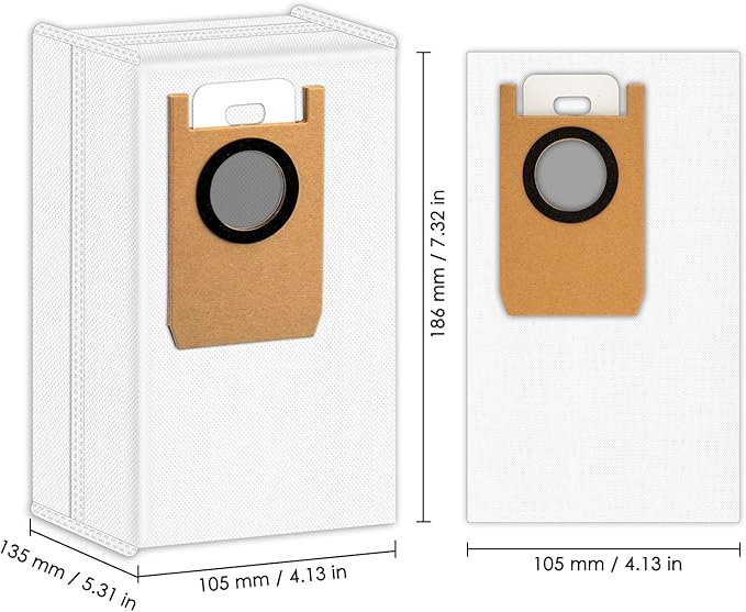 (15 Pack) Omni S1 Pro Replacement Dust Bags Compatible With Eufy Robot Vacuum Omni S1 Pro Self Empty Station, Filter Bags for Robot Vacuum