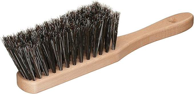 11.2" Hand Broom Soft Bristles Cleaning Brush, Dusting Brush with Wooden Handle, Handheld Car Broom, Small Counter Dust Brush, Bench Brush, Clothes Brush