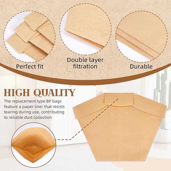 AmazingSpark 20 Pack Type BP Vacuum Bags Compatible with Hoover C2401 Vacuum Cleaner Replacement BP Bags Shoulder Vac and Backpack, Replace Part #401000bp 1KE2103000 41240202