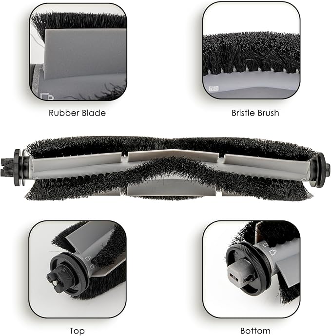 (2 Pack) T20+, T25+, T30+ Replacement Roller Brushes Compatible with Airrobo T20+, T25+, T30+ Robot Vacuum Cleaner, Main Roller Brush Accessories Kit, Multi-Surface Brush