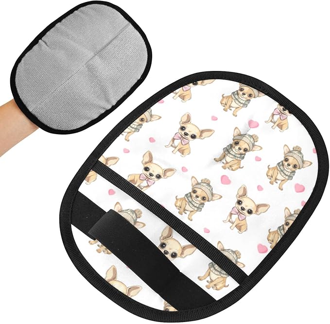 Chihuahua Pet Hair Removal Glove for Cats & Dogs Reusable Pet Hair Removal Glove pet Hair Electrostatic Gloves