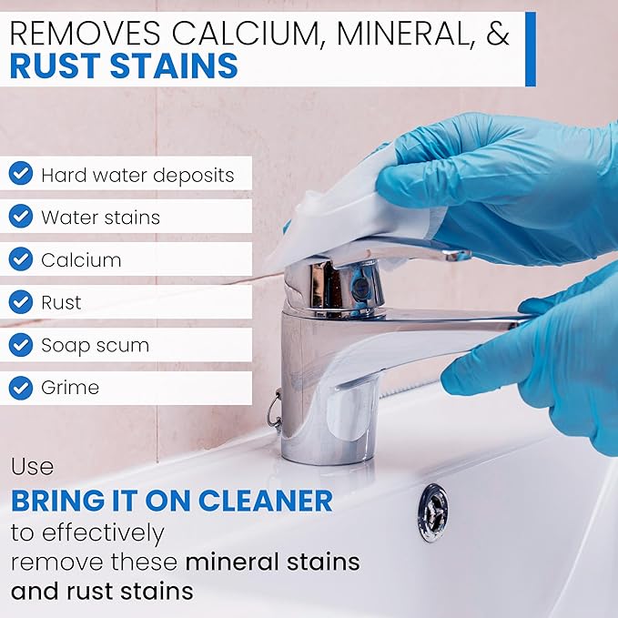 BRING IT ON! CLEANER Hard Water Stain Remover Sealant 16oz, Water Spots on Glass, Hard Water Buildup.