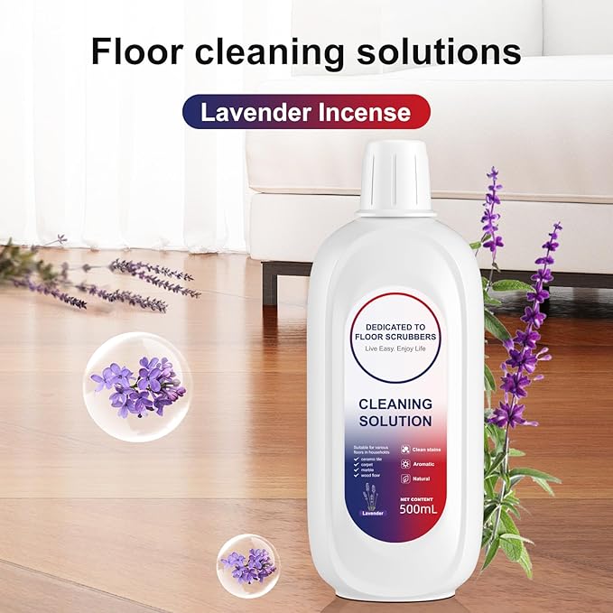 Nukisa Floor Cleaning Solution Compatible With Tineco, Deep Cleans for Multiple Hard Floors, Suitable With All Robot Vacuums with Mopping and Cordless Wet/Dry Vacuum Mop Cleaner (Lavender 1 Bottle)