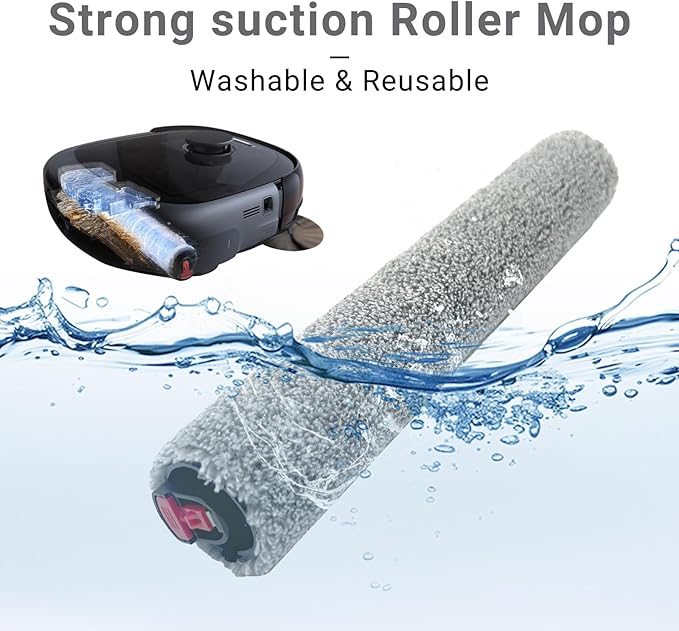 Replacement Parts Kit Compatible With Eufy Omni E25 / E28, Vacuum Cleaner Accessories Includes:2 Mop Roller Brush,1 Set Main Brush,6-Side Brush,4-Filter,6-Disposal Dust Bags