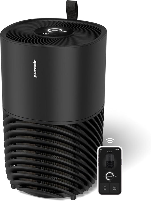 PuroAir 130i Smart Air Purifier for Home Large Rooms - Covers Up To 600 Sq Ft - Filters Up To 99.9% of Pollutants, Smoke, Pollen, Dust - Quiet Air Filter - Air Purifiers for Bedroom