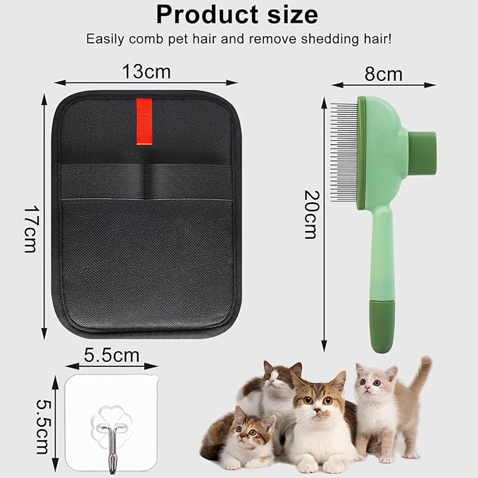 QTOETUII Pet Hair Removal Glove, Magic Brush Pet Hair, Cat Comb, Washable Reusable Dogs Cats Hair Gloves for Furniture, Bed, Sheets, Couch, Clothes, Carpet, Car Seat, Pet Grooming, Curtain (1PCS)