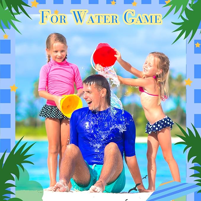 Sratte 18 Sets 4.7" Sand Buckets and Shovels Bulk Summer Beach Bucket Pack Plastic Beach Pails Sand Toys for Summer Pool Party Favors