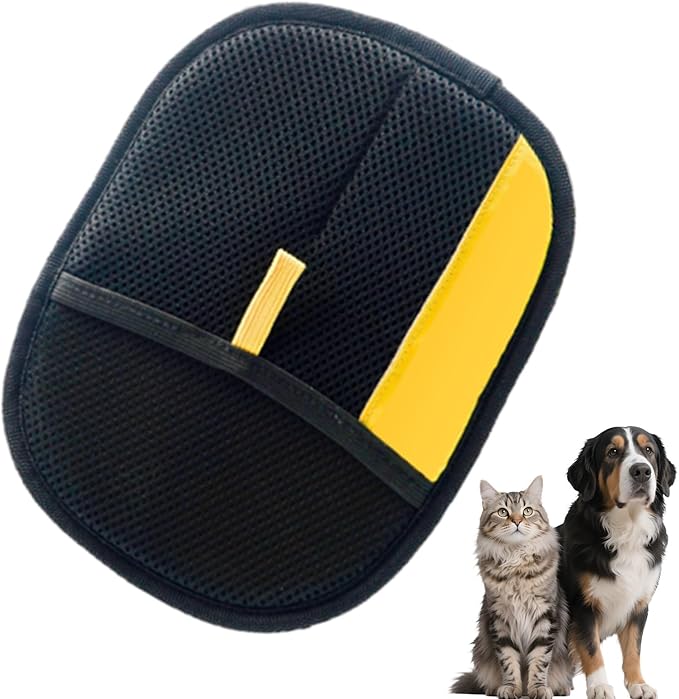 Pet Hair Removal Glove for Cats & Dogs, Electrostatic Grooming Glove for Pet Shedding Hair, Reusable Fur Remover for Furniture Sofa Carpet Car, Lint Cleaning Tool (1 Pcs)
