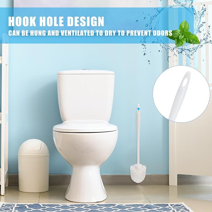 Tioncy 21 Pcs 14.2 Inch Toilet Brush Commercial Heavy Duty Toilet Bowl Cleaning Scrub Long Scrubber for Bathroom Cleaning Supplies