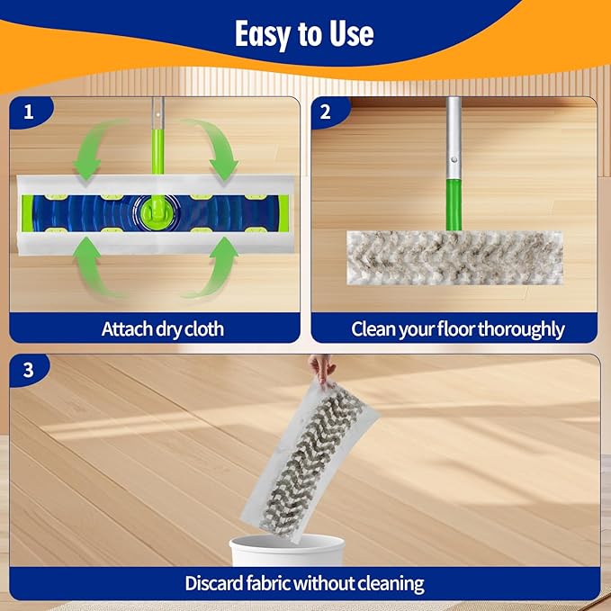 FURCIELOS 60 Count XL Pet Dry Sweeping Cloth Refills for Swiffer Sweeper XL Mop, Unscented Heavy Duty Dry Pads Refills for Multi-Surface Floor Cleaning