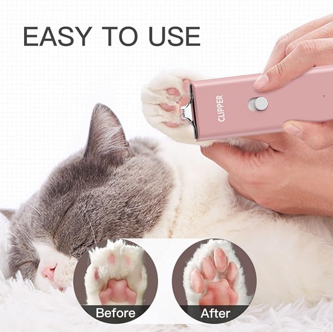 Grimgrow Dog Cat Home Hair Waterproof Clipper Portable Electric USB Rechargeable Pet Grooming Tools Low Noise Shaver Cordless Trimmer for Small and Large Pets