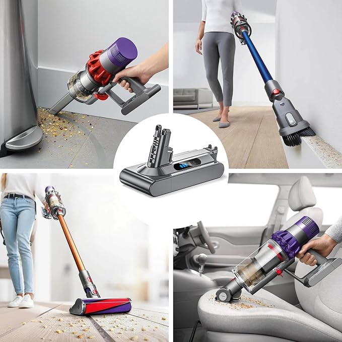 Becleanlife Battery Replacement Compatible with Dyson V10 Animal V10 Absolute V10 Fluffy V10 Motorhead V10 Cyclone SV12 Cordless Stick Vacuum Cleaner with 2 Filters