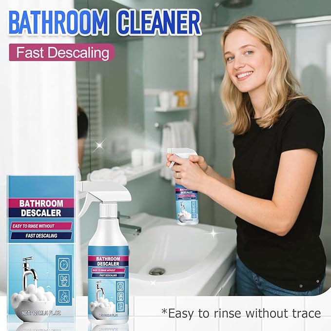 Bathroom Descaler Foam Cleaner, 2025 New Bathroom Descaler, Stubborn Stains Cleaner, All Purpose Bathroom Cleaner Spray for Home Kitchen, 4Floz/120ml (1)