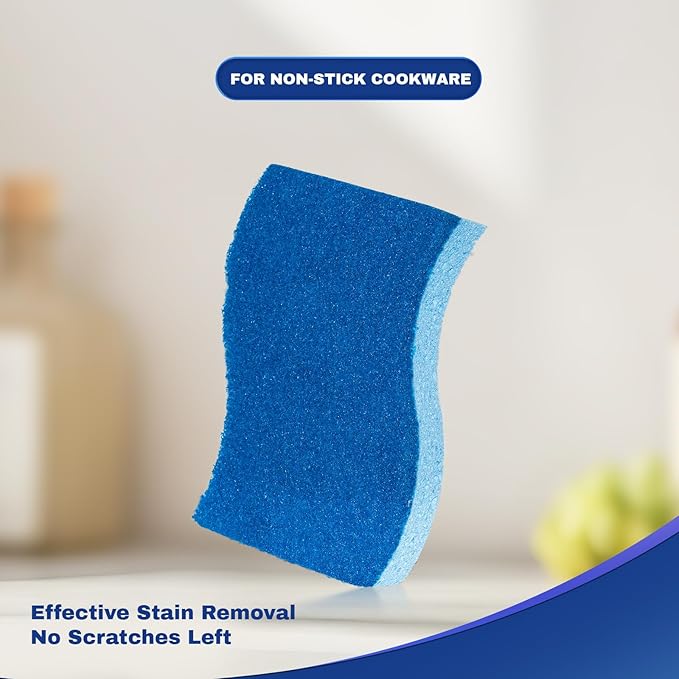 ECLINSO 9 Pack 3-in-1 Scrub Sponge Variety Pack, Zero Scratch + Delicate Clean + Heavy Duty Sponges, Multi-Surface Safe Cleaning Tools for Kitchen, Bathroom & Household Use