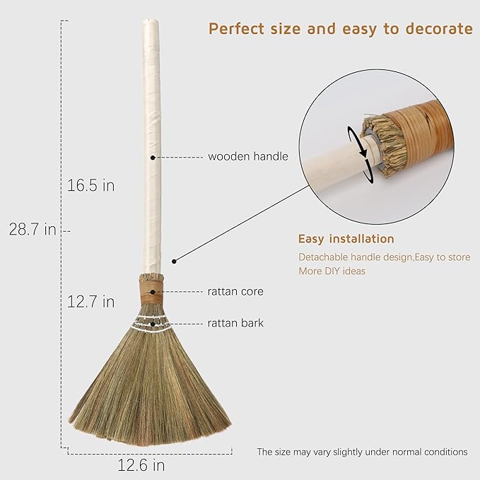 Wedding Broom for Jumping Ceremony, Jumping The Broom for Wedding, Decorative DIY Broomstick, for African American