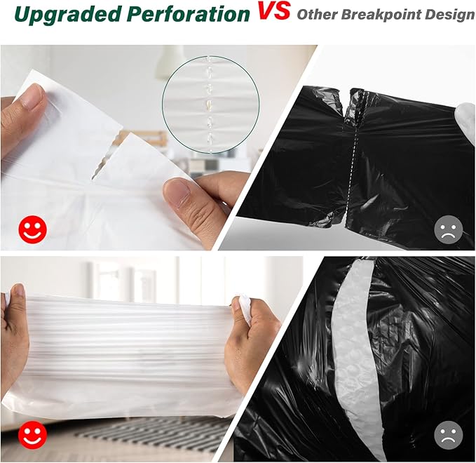 Inwaysin Biodegradable 2.6 Gallon Trash Bags, 180 Count, Scented Free, Translucent, Thickening & Leaking Proof, Suitable for Most Trash Cans, Perfect for Home or on the Go