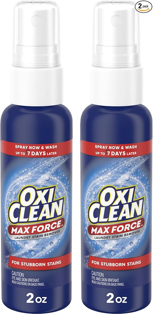 OxiClean Max Force Laundry Stain Remover Spray, 2 fl oz, 2PK