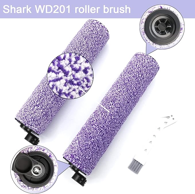 Hydrovac Replacement Brushroll & Filte for Shark WD101 WD201 WD100 WD200 AW201 WD200C WD201C WD101C AW261 wd160 HydroVac XL 3-in-1 vacuum cleaner, compare parts WDB1, WDB2, WDFF1, WDFF2, WDB1F2