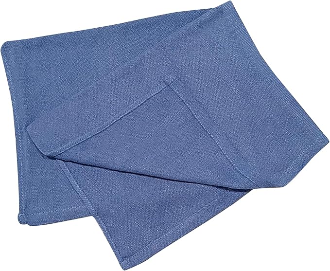 Premium Blue Huck Towels – (24 Pack) 15 x 27 inches 100% Cotton Bulk Towel for General Cleaning, Auto Shop, and Hospital Use, Super Absorbent, Machine Washable Cloth