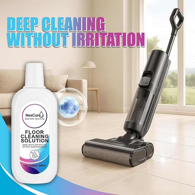 JXXAMZ33 Tineco Cleaning Solution Compatible – 4 Pack (500ml Each, 2L Total) Tineco Floor Cleaner Refill, Multi-Surface Floor Cleaning Solution for iFloor & Floor One, Residue-Free & Pet Safe