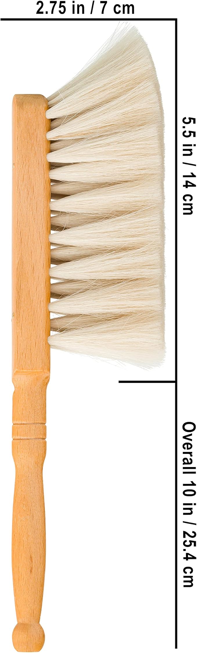 Redecker Goat Hair Dust Brush with Waxed Beechwood Handle, Small, 9-7/8-Inches