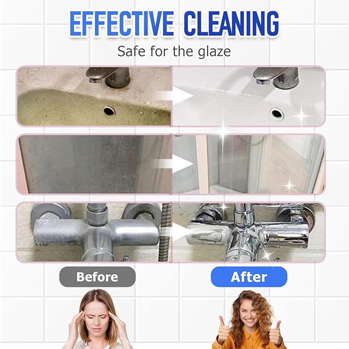 Bathroom Descaler Foam Cleaner, 2025 New Bathroom Descaler, Stubborn Stains Cleaner, All Purpose Bathroom Cleaner Spray for Home Kitchen, 4Floz/120ml (3)
