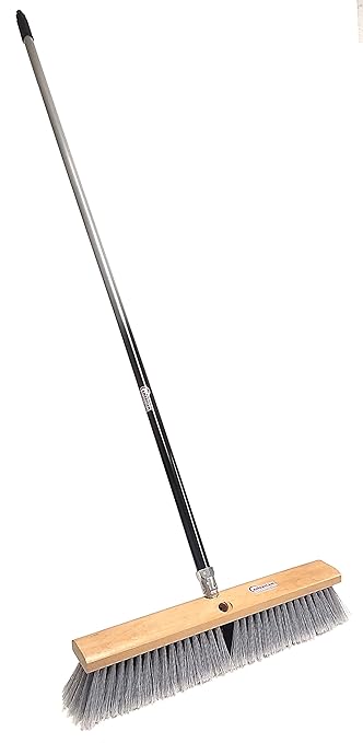 American Select Tubing PBMA18004 Multi-Surface Push Broom with Silver/Black Handle