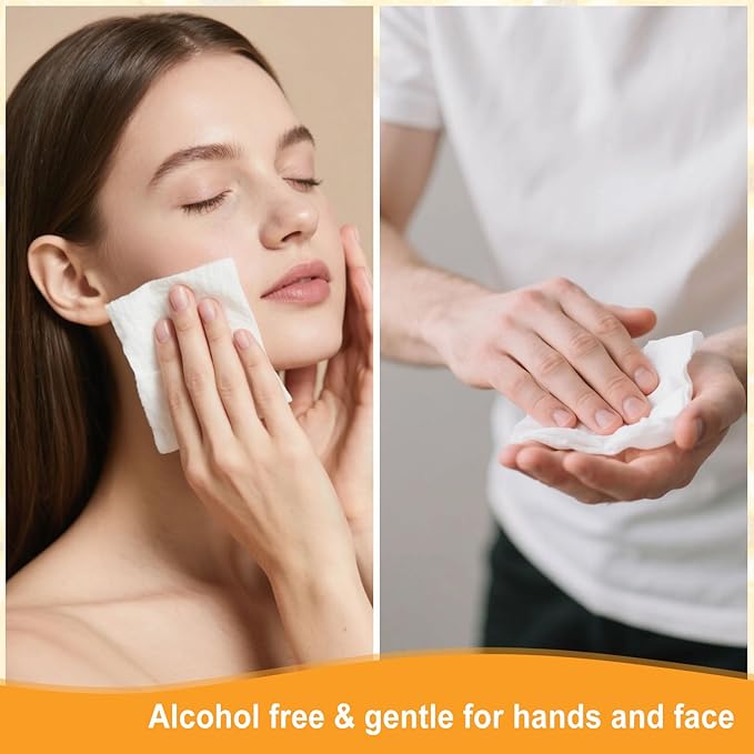 Hand Wipes Travel Size, 50 Pcs Wet Wipes Individually Wrapped for Barbecue, Seafood Boil Party, Restaurant, Lemon Scent