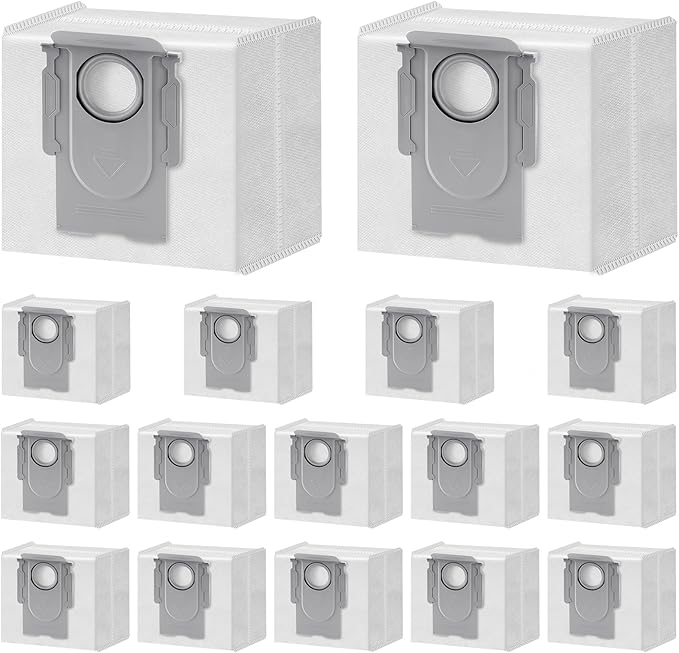 16 Packs Q10 Q7 Q5 Bag Replacement for Roborock Q10 S5+, Q7 M5+, Q5 Max+, 3.6L Vaccum Bag for Q10 X5+, Q5+, Q5 Pro+, Q8 Max+, Q7+, Q7 Max+, S8+, S8 Pro Ultra, S7 Pro Ultra, S7 MaxV Ultra