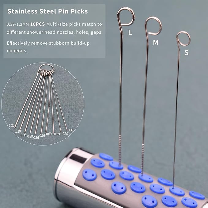 Shower Head Cleaning Brush, Shower Head Cleaning Tools Showrhead Picks Shower Head Cleaning Brush Anti Clogging Cleaning Brush for Small Holes Gaps Nozzles Crevices Jewelry Cleaning