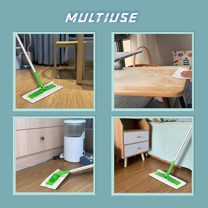 UKEENOR Dry Mop Refills 150 Counts Disposable Dusting Cloths Dry Sweeping Refills Dry Duster Cloths Mop Pads Floor Cloth Refills Electrostatic Cloths 7.8"x11.8" Extra Thick Box Packing