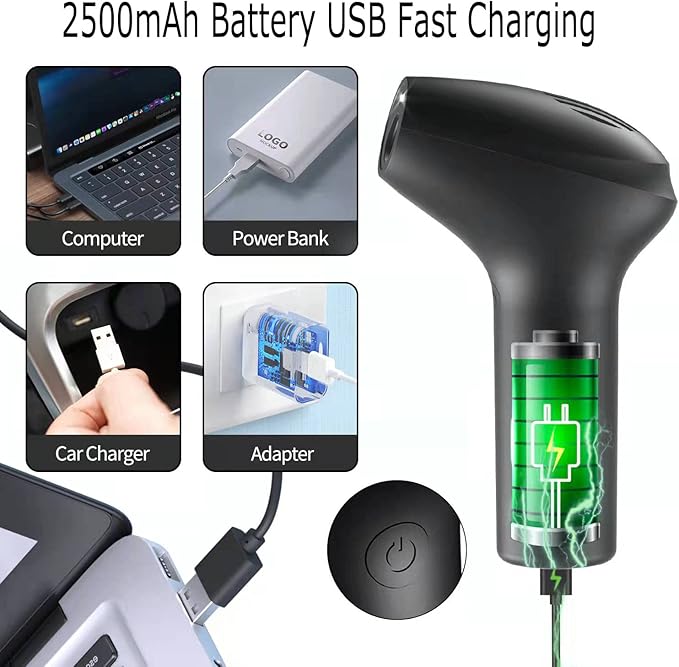 HONKYOB Cordless Air Duster, Electric Air Duster,Air Blower Replaces Compressed Air Cans for Cleaning Computer,Keyboard, Car, Pet House,2500mAh Rechargeable Battery,Fast Charging,Powerful 45000 RPM