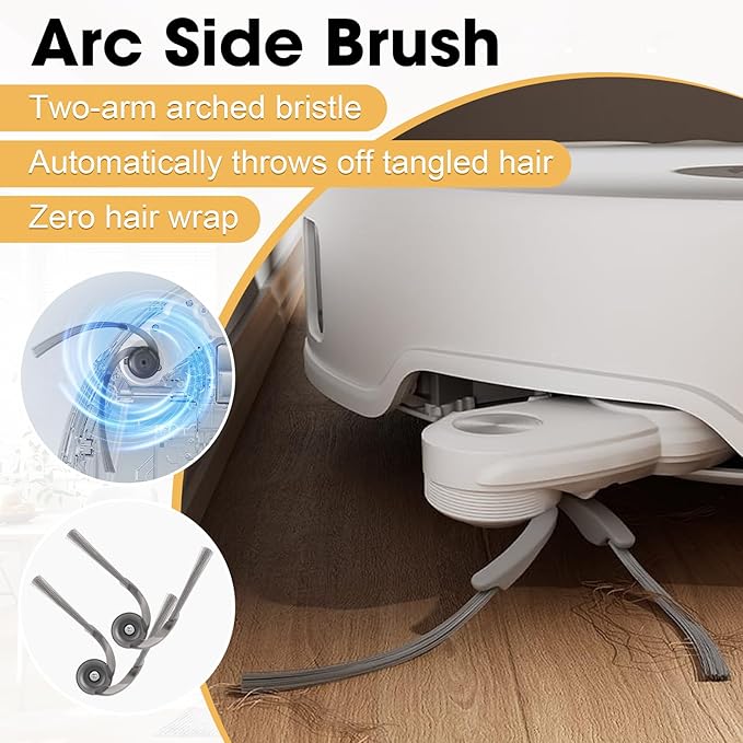 DrRobor 25PCS Qrevo S5V Replacement Accessories Kit Compatible with Roborock Qrevo Curv/Curv S5X/Qrevo Edge/Edge S5A Includes Dual Main Brush, HEPA Filters, Mop Pads, Side Brushes, Dust Bag and Tools