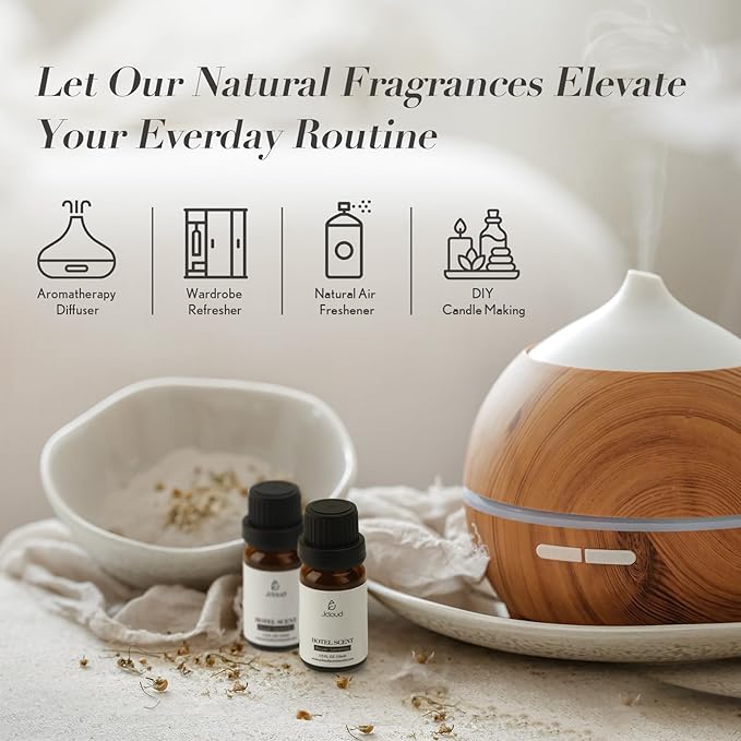 JCLOUD Modern Glamour Essential Oil Inspired by W Hotel | Hotel Scent - Pure Aromatherapy Diffuser Oil with Rose and Cedarwood, Home Luxury & Hotel Scents for Essential Oil Diffusers - 10mL