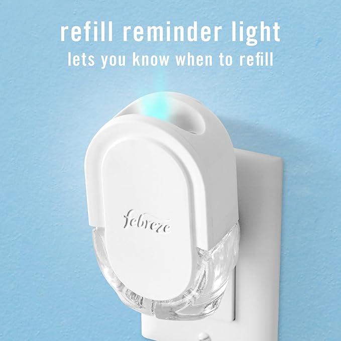 Febreze Odor-Fighting Fade Defy PLUG Air Freshener, Refresh and Energize, Soothe and Restore, Pack of 4 (2 of Each), .79 fl. oz. Oil Refill