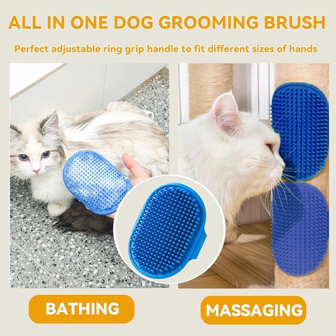 Orebog Pet Hair Removal Glove for Cats & Dogs,Electrostatic Gloves Pet Hair,Cat Grooming Gloves for Hair Removal,Reusable Pet Hair Remover Glove for Couch,Furniture,Carpet,Curtain,Clothe (3PCS)