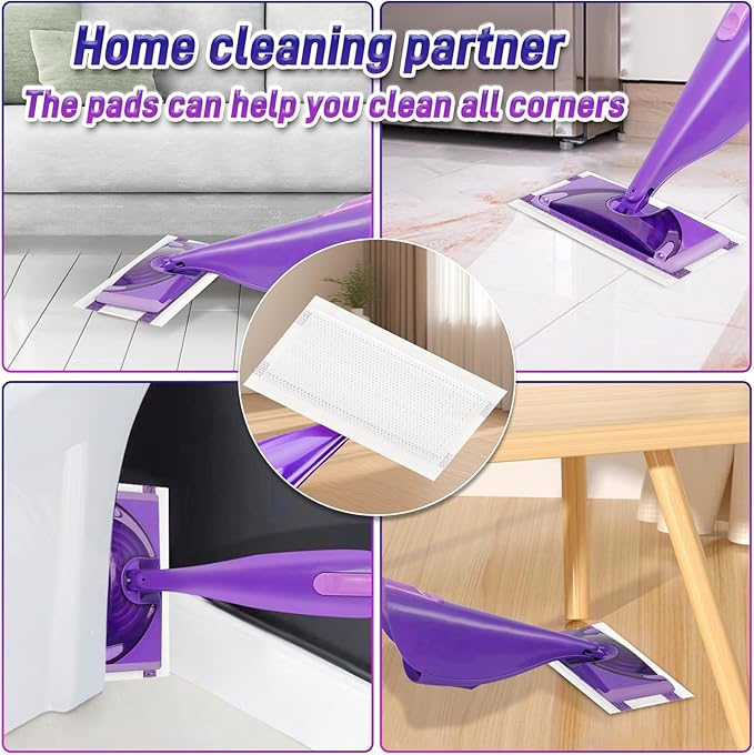 60Pack Mopping Pad Refill for swiffer Wetjet Mop Compatible with swiffer Wet Pads Refill Replacement for swiffer Wet Jet Pads Disposable Multi Surface Floor Mop Pads, Thickness & Absorbent