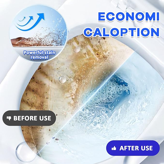 Toilet Cleaning Tablets, Toilets Bowl Cleaner Tablets - Automatic Septic-Safe Tank Cleaner Fast-Dissolving, Safe for All Toilets, Septic Tanks & Pipes (12pcs)