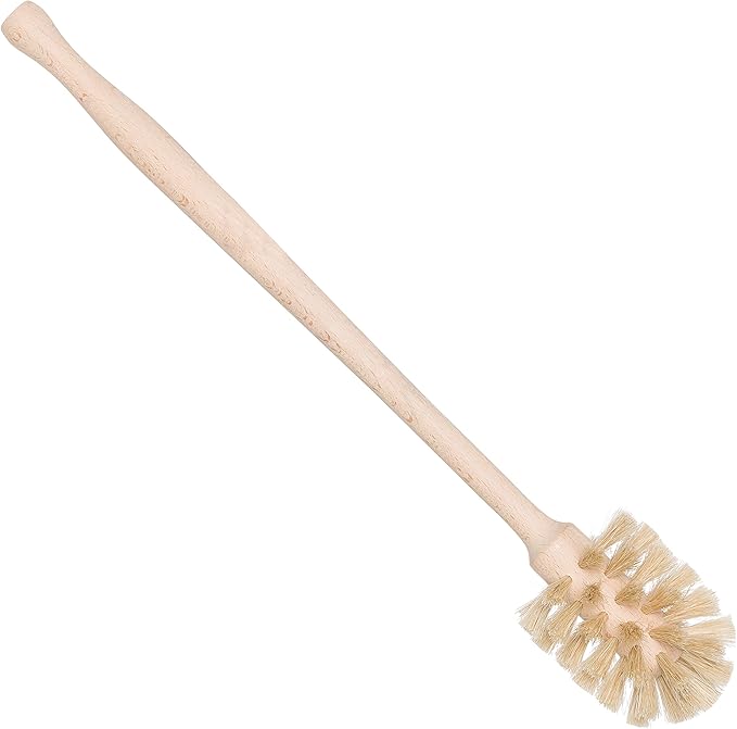 REDECKER Bottle Brush Cleaner - Horsehair and Beechwood Handle for Vases, Pitchers, Mugs, and Baby Bottles, 13-3/4 Inch, Dense Natural Bristles - Wooden Bottle Brush - Bottle Brush Wood Handle