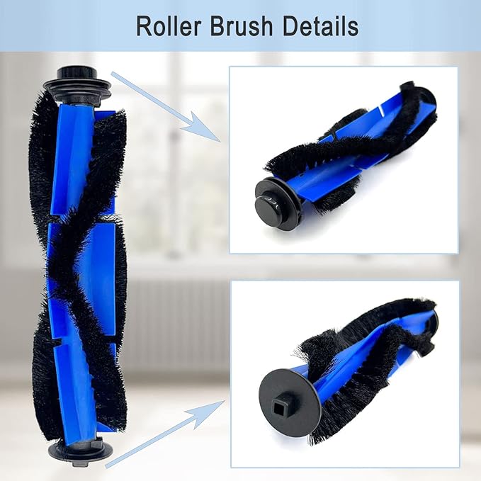 RoboVac 11S Replacement Part Compatible for Eufy RoboVac 11S, 15C, 30, 30C, 12, 35C, 25C, 15T Robotic Vacuums, 3 Rolling Brushes, 12 Filter Sets, 12 Side Brushes, 1 Rolling Brush Guard, 2 Pre Filters