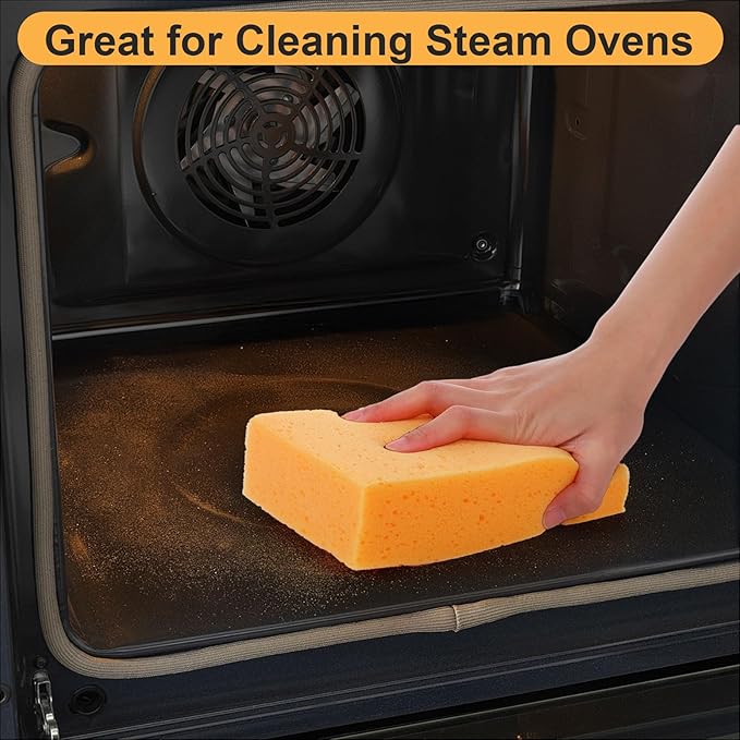 10 Pcs Large Sponge Bulk, 7.1 x 4.7 x 2 Inch Large Cellulose Sponges, Super Absorbent and Non-Scratch, Handy Sponges Cleaning for Kitchen, Bathroom, Countertops, Car Wash
