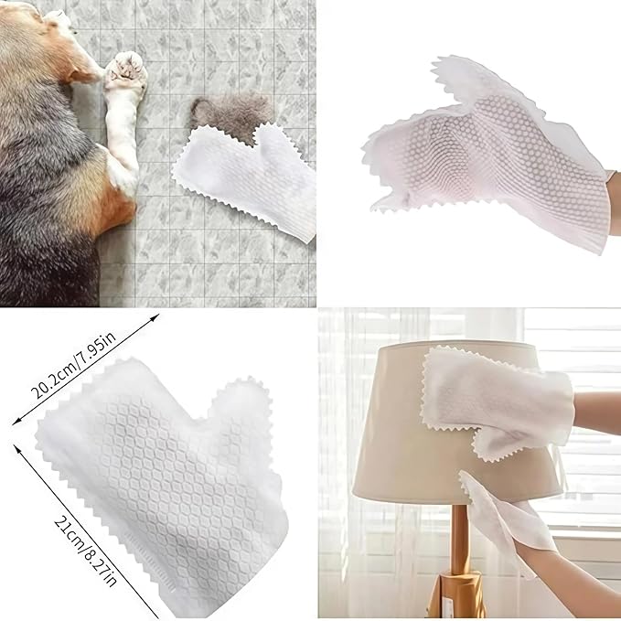 120 Pieces Multi-Purpose Washable Dusting Gloves, Microfiber Gloves for Plants, Disposable Duster Sleeves for Cleaning (60pc)