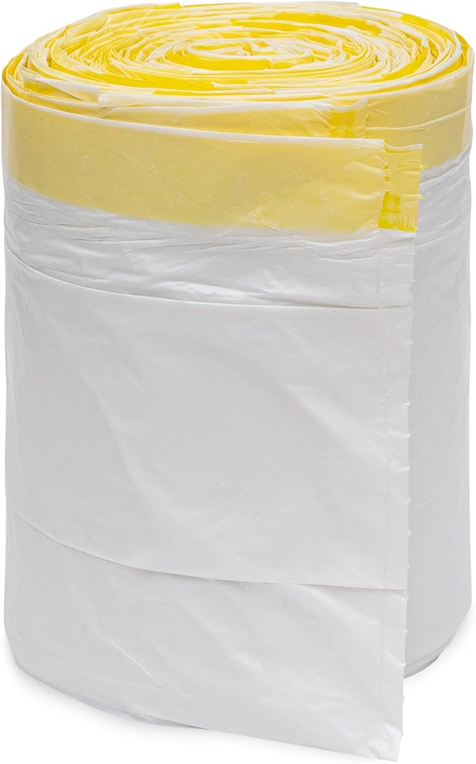 Medium Trash Bags Drawstring, 13 Gallon, Kitchen Garbage Liners for Home, Office Disposal, Recycling, Waste Management, 24x27, 100 Count