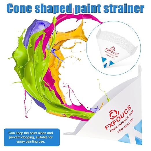 50 Pack of Premium Paint Strainers with 190 Micron Fine Mesh Filters - 3D Printing Ultra-Flow Blue Nylon Cone Strainers for Paint and Fluid Filtration