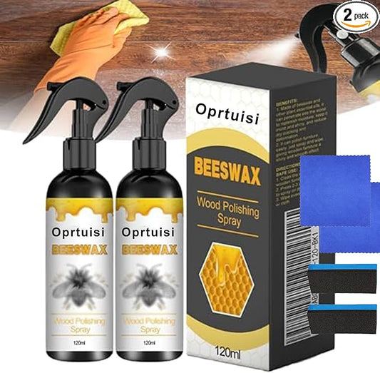 Oprtuisi Natural Beeswax Furniture Polish Spray, Wood Cleaner and Polish, 2-Pack