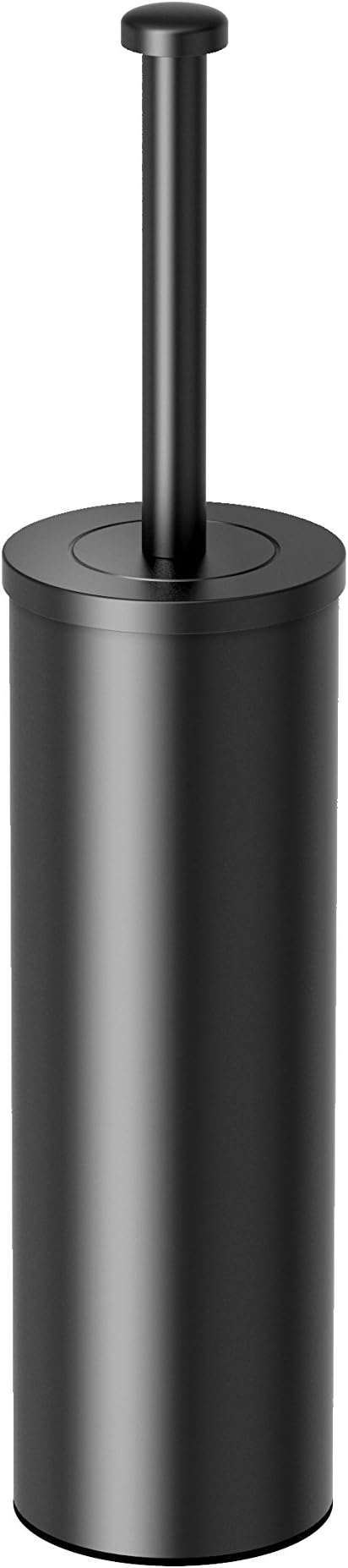 Gatco 1481MX Latitude II Round Toilet Brush and Holder, Matte Black