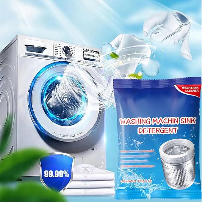 Powerful Stain Remover Washer Tank Cleaner, Washing Machine Deep Cleaner Front Loader Top Load, Heavy Duty Stubborn Stain Cleaner, Household Descaler For Drum, Tub & All Internal Parts (1PC)